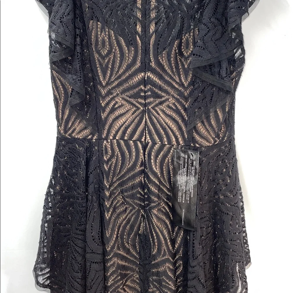 BCBG MAX AZRIA SLEEVELESS BLACK TIERED LACE COCKTAIL DRESS FTL-03-118 - Picture 6 of 10